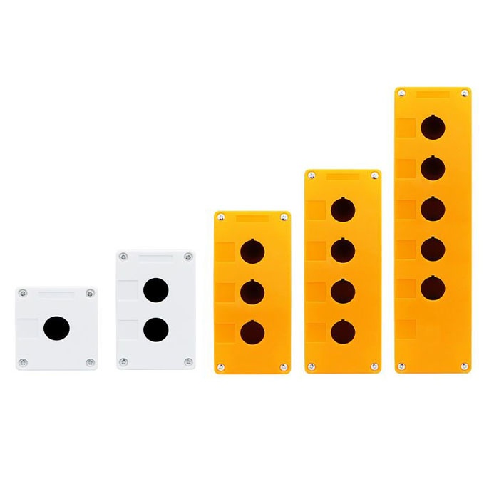 thumbnail image 2 of 22mm Waterproof Button Junction Box - IP65 Rated Splash Proof Enclosure With 5 Holes 2 of 13