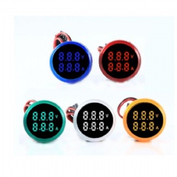 22mm LED Ammeter Voltage Meter Power Signal indication lamp Pilot Light Digital Indicator Light